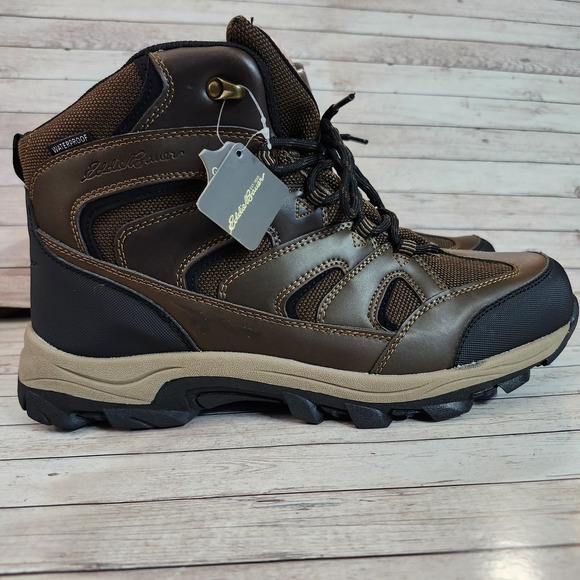 Eddie Bauer Men's Fairmont Hiking Boots Leather Waterproof - Brown Sz 12 - Picture 5 of 12